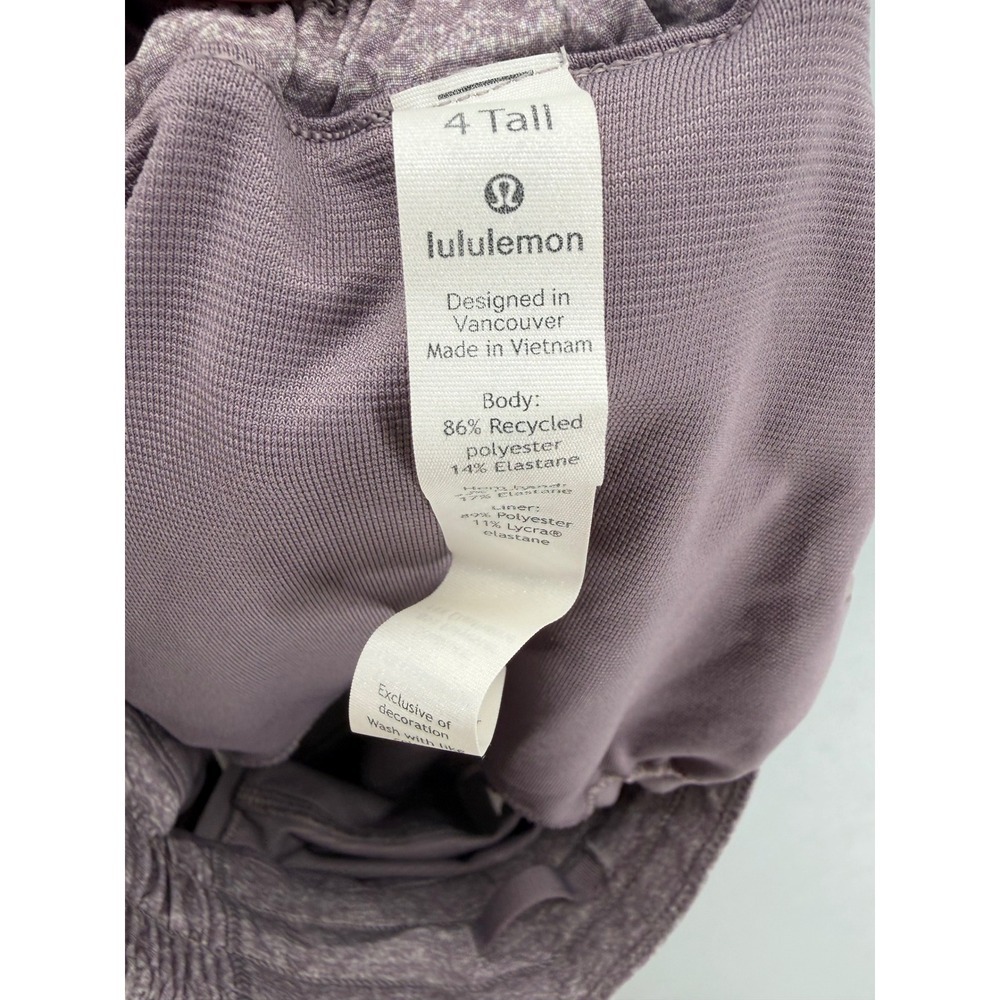 Lululemon Tracker Short V Dusty Mauve Running Shorts Lined 4 Tall - Picture 4 of 6